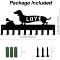 thumbnail image 3 of Llavero de metal para perro salchicha, decorativo, con 10 ganchos, organizador de llaves para pared, para entrada, cinturón, paraguas, colgador de llaves personalizado, colgador de correa para perro., 3 of 9