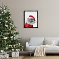 thumbnail image 3 of Stupell Industries Pomeranian in Santa Hat Holiday Painting Black Floater Framed Canvas Art Print Wall Art, 25 x 31, 3 of 10