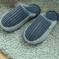 thumbnail image 5 of BinBiL Women's Fuzzy Slip-on Slippers Soft Comfy Memory Foam Indoor House Shoes Dark Blue 40-41, 5 of 6