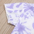 thumbnail image 5 of Toddler Girls Short Sleeve T Shirt Pullover Tops Tie Dye Bell Bottoms Pants Outfits Toddler Girl Clothes 5t Purple 5Y, 5 of 8