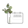 thumbnail image 1 of Short Phrase Studying Geography Metal Picture Frame Cerac Vase Decor, 1 of 3