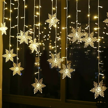 

YUANHUILI Snowflakes LED Lights 4m for Home Christmas Decor (B)