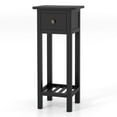 thumbnail image 2 of Resenkos Nightstand,Coffee Side Table,2 Tier Slim Nightstand Bedside Table with Drawer Shelf-Black, 2 of 8