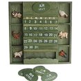 thumbnail image 2 of Shabby Chic Vintage Creativo Estilo mediterráneo Montaje en pared Cubos ajustables de madera Calendario Calendario de escritorio perpetuo Muebles de oficina en el hogar DIY Planificador anual, 2 of 5
