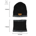 thumbnail image 6 of Gustave 2 Pieces Kids Winter Warm Knitted Hat and Scarf, Knit Beanie Cap Fleece Lining Thick Knit Skull Cap for Boys and Girls "Navy Blue", 6 of 8
