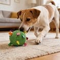 thumbnail image 5 of Qiopertar Pet Plush Rattle Ball, Interactive Cat Dog Toy with Bells Ribbons, Bite-Proof Chew Ball for Indoor Play, Boredom Relief for Cats Dogs, Green, 5 of 6