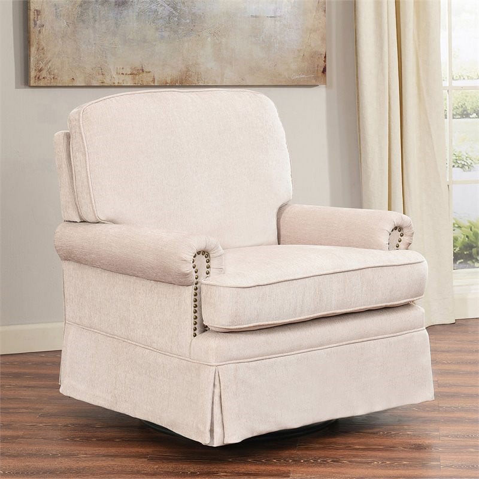 Lennox chloe swivel glider discount with ottoman & lumbar pillow