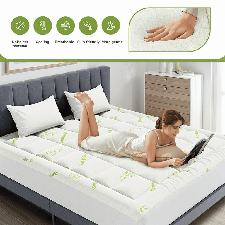 Gianna Cooling Mattress Pad Cover, Ultra Soft Topper for Back Pain