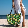 thumbnail image 3 of Wukai St Patrick's Day10 Print Zipper Bag,large Beach Tote Bag,Waterproof Sandproof Bag,Grocery and Picnic Tote Travel Bag, 3 of 5