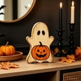 thumbnail image 5 of Vintage Distressed Wooden Ghost Tabletop Signs,4 Styles Standing Ghost Wood Cutout Ornaments,Farmhouse Halloween Tiered Tray Home Decor, 5 of 6