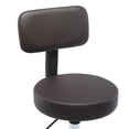 thumbnail image 6 of Mara Adjustable Height Drafting Stool with Wheels and Backrest, Space-Saving Faux Leather Rolling Stool Espresso, 6 of 10