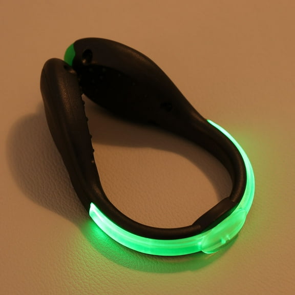 HOOWIFFY 2Pcs Green LED Strobe Light USB Rechargeable Clip on Safety Light for Night Running