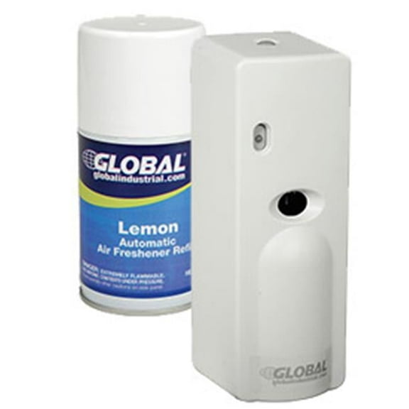 Automatic Air Freshener Refills with Free Lemon Dispenser - White