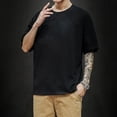 thumbnail image 2 of Nueva camiseta de verano para hombre, camiseta lisa a la moda para hombre, camisetas de gran tamaño de Hip Hop de manga corta informales de algodón para hombre, ropa de calle, camisetas superiores, 2 of 5