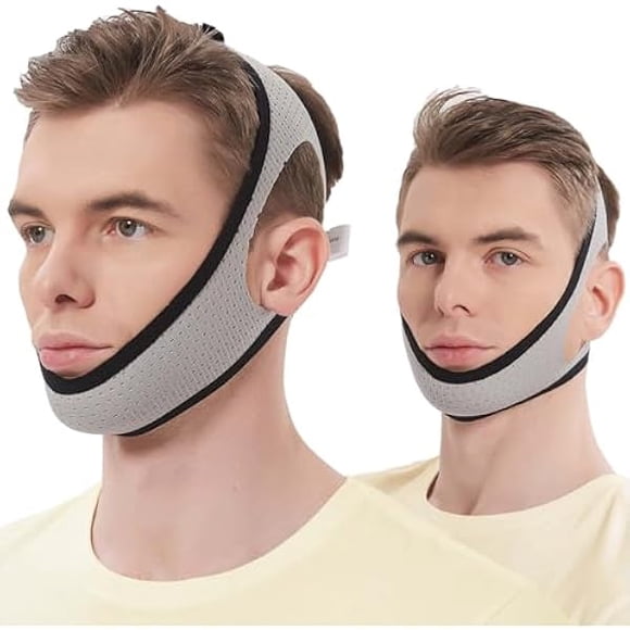 AoVoTo Chin Strap for Sleeping, 2 Pack Breathable Cpap Chin Strap to Keep Mouth Closed While Sleeping