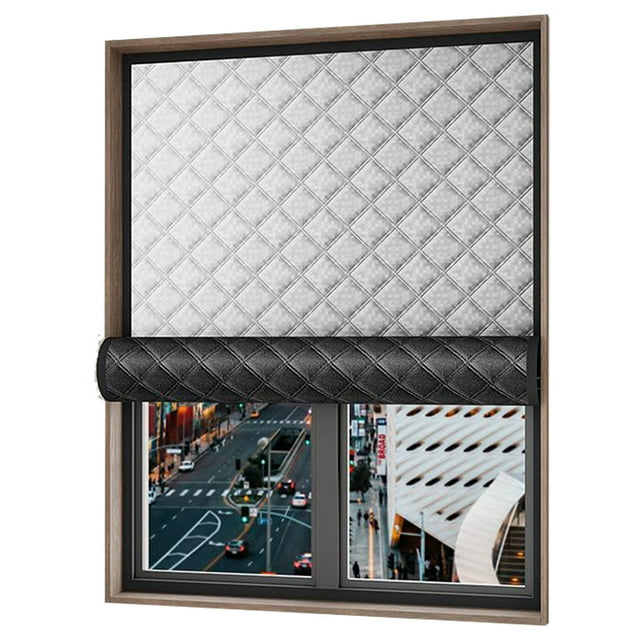 Wosthever Cortinas opacas insonorizadas para carreteras: se vuelven negras al instante con solo un tirón y ofrecen un buen efecto de sombreado. Sombras de ventana 120*150cm