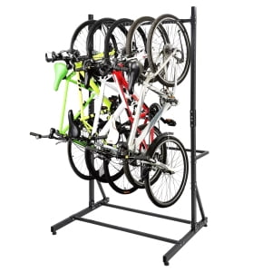 Support de Vélo Suspendu Autoportant pour Garage, Support de Rangement Vertical pour 5 Vélos, Support de Rangement au Sol Robuste pour Vélos