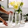 thumbnail image 3 of Luminous Glass Vase Transparent Blue Water Ripple Vase Flower Arrangement Living Room Dining Table Decoration, 3 of 13