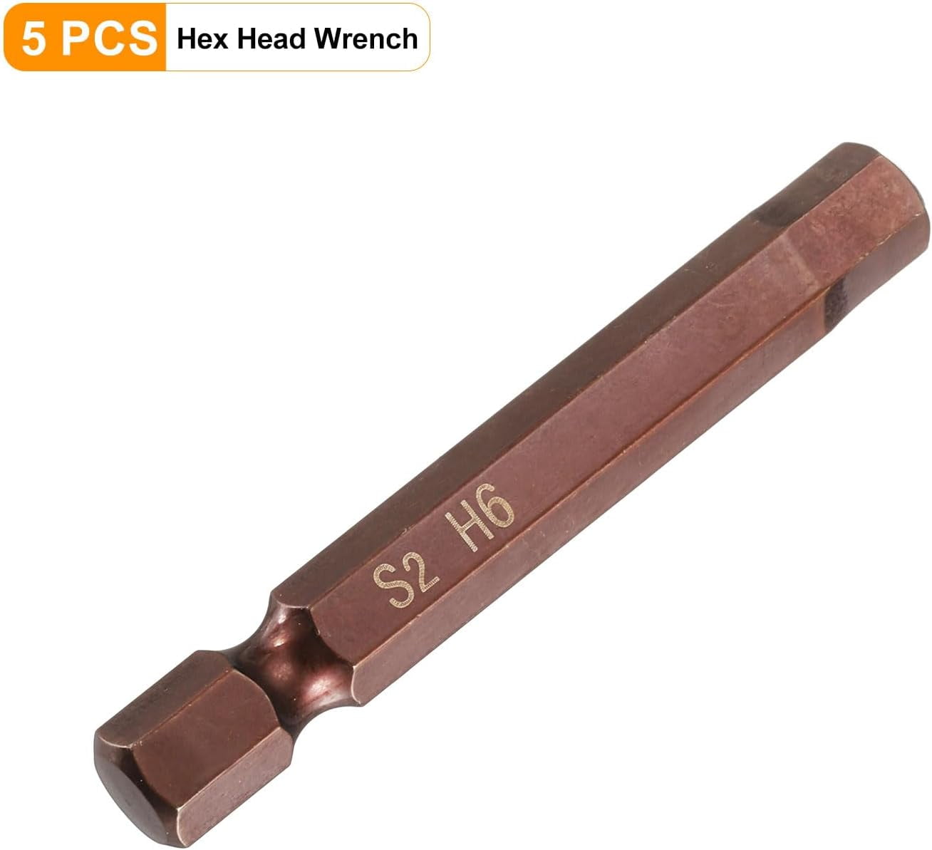 MKEUDQ-5pcs Hex Head Wrench Drill Bit 3mm(H3) Metric 1/4" Hex Shank 3"(75mm) Length S2 Steel Magnetic Impact Drivers Screwdriver Bit Industrial Grade Hexagon Electric Drill Bits