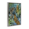 thumbnail image 3 of Stupell Industries Animal Dance Exotic Wildlife Gray Framed Floater Canvas Wall Art design by Yvette St. Amant, 31 x 21, 3 of 9
