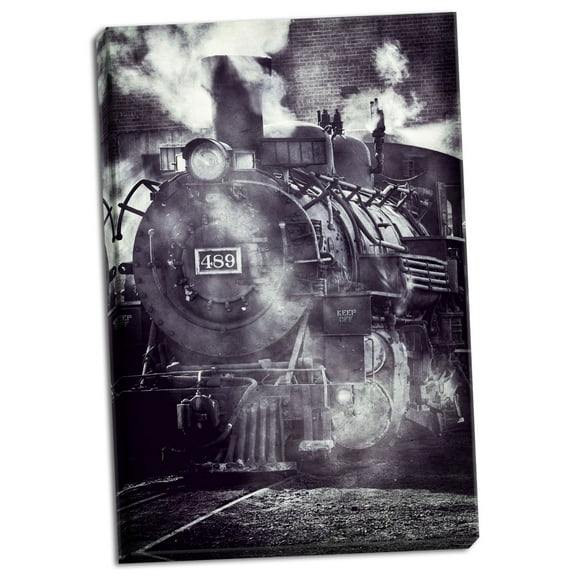 Gango Home Decor Scenic Railroad II by Kathy Mahan (Ready to Hang); One 24x36in Hand-Stretched Canvas