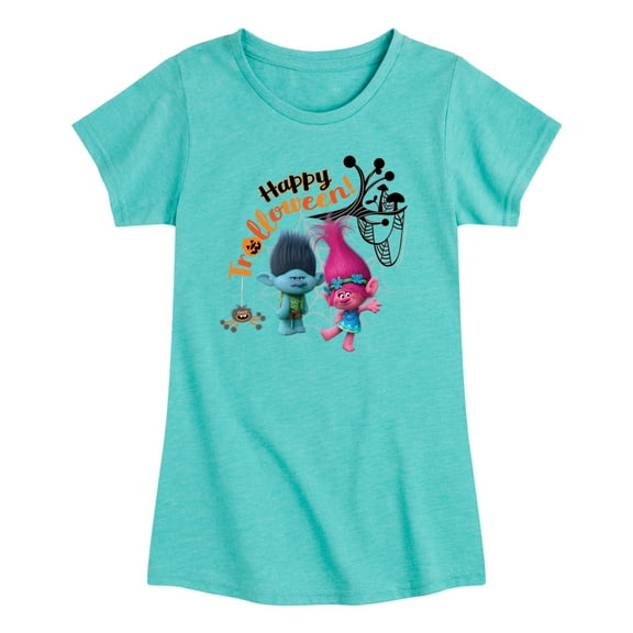 Trolls Movie - Halloween - Poppy & Branch - Happy Trolloween - Toddler And Youth Girls Short Sleeve Graphic T-Shirt
