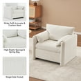 thumbnail image 5 of Newboti Furniture Fixed-Modern Sofa Chair, Elegant Single Sofa Chair with Soft Chenille Cushion for Living Room, Bedroom and Office, Ivory White 44269, 5 of 16