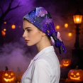 thumbnail image 5 of DORKASM Halloween Scrub Caps Women Caps Working Adjustable Tie Back Hats Purple One Size, 5 of 6