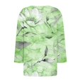 thumbnail image 4 of Fiudx Ofertas Flash Del Día Blusa de Manga 3/4 a La Moda para Mujer, Camiseta Estampada, Top Informal, 4 of 5