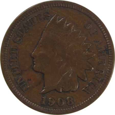 1908 S Indian Head Cent VF Very Fine Penny 1c Coin SKU:CPC0750