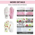 thumbnail image 2 of Women's Ladies Golf Gloves Weathersof Left Hand for Right Handed Golfer Grip Mixed Color Value 3 Pack, Fit Size Medium Small Large Pink Green Red, 2 of 7