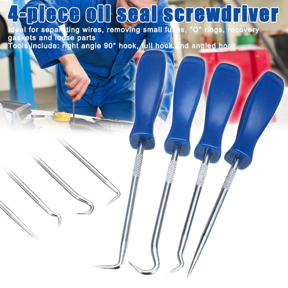 4pc Mini Pick and Hook Set  For O ring Seal Gasket Remover Puller Detail Tool 