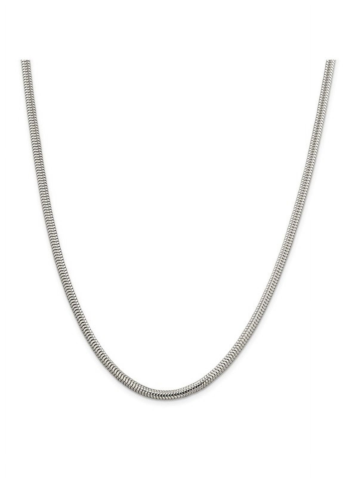  Saris and Things 925 Sterling Silver 4mm Round Snake Chain 20  Inch: Clothing, Shoes & Jewelry
