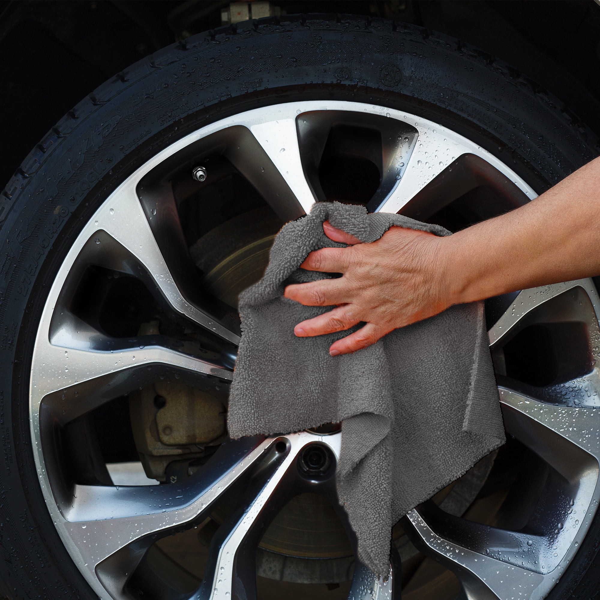 Auto Drive Edgeless Microfibre Auto, Multipurpose Cleaning Cloth, 30 pack, Yellow, Blue, Gray, Pack of 30