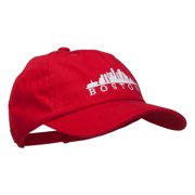 Boston Skyline Embroidered Washed Cap - Red OSFM