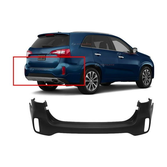 DCP Rear Bumper Cover for Kia Sorento 2014-2015 Primed 86611 1U500 KI1114100