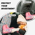 thumbnail image 4 of Naloa Watercolor Wildflowers 1 2Pcs Anti-Kick Back Seat Cover Kick Mat, Car Seat Protector with 3 Storage Pockets, 4 of 8