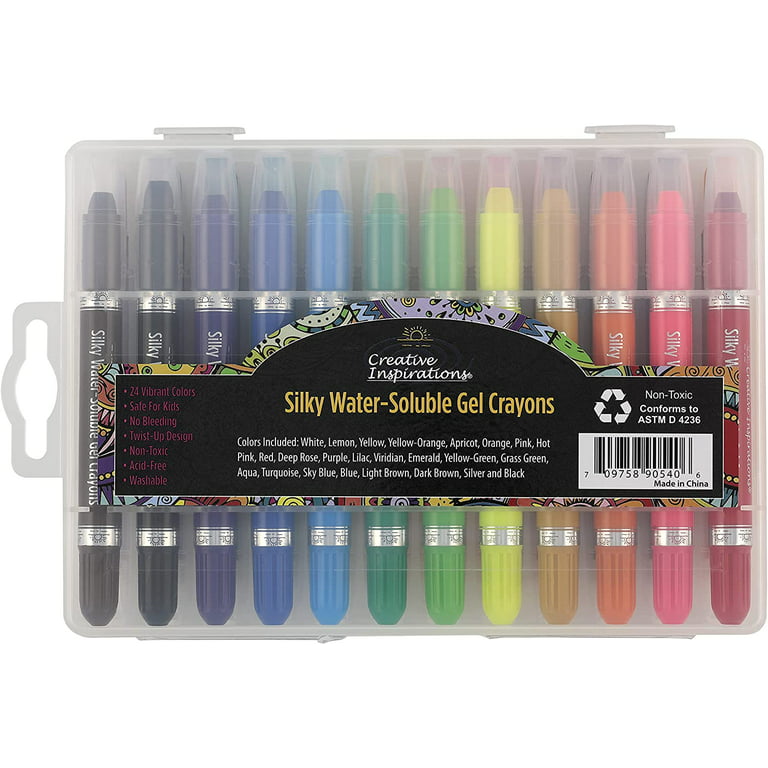 24 PC Water Color Gel Crayons Non-Toxic Coloring Washable Drawing Silky  Crayon, 1 - King Soopers