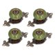 thumbnail image 2 of 4 juegos de manijas para muebles, manijas para cajones y puertas de gabinete de aleación de zinc, accesorios exquisitos para muebles, color verde, 2 of 5