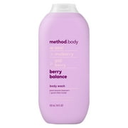 Method Body Wash, Berry Balance, Acai + Mulberry + Goji Berry Scent, 18 Ounce Bottle