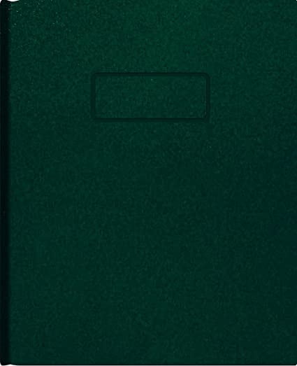 Blueline Green Business Notebook - 9.25x7.25 Hard Cover With 192 Lined Pages