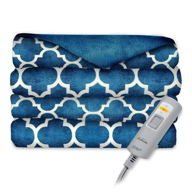 Therapedic® Electric Heated Silky Plush Throw Blanket ...