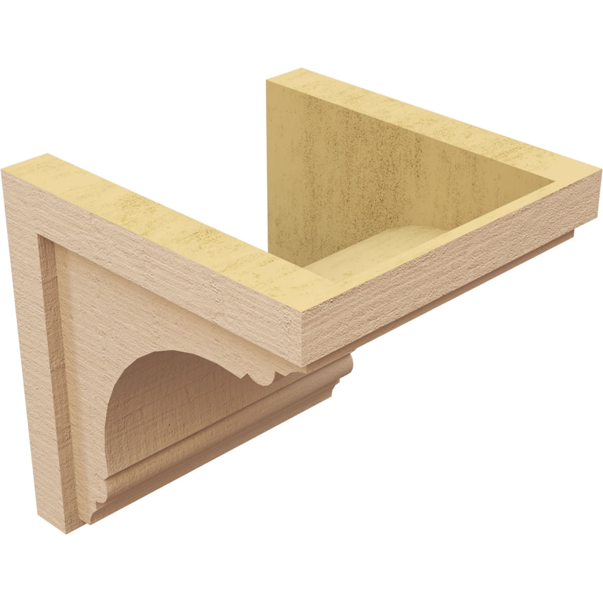 11"W x 11"D x 11"H Wide Warren Rough Cedar Woodgrain TimberThane Corbel, Primed Tan