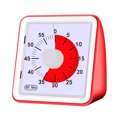 thumbnail image 1 of Temporizador de tiempo (rojo/azul), temporizador analógico visual de 60 minutos, alerta opcional (encendido/apagado), sin tictac alto; Herramienta de gestión del tiempo Ormromra FLD-2516, 1 of 1