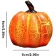 thumbnail image 2 of Lámpara de calabaza de resina de Halloween, linterna LED de calabaza de Halloween, pequeña lámpara de calabaza de simulación, lámpara LED a batería, decoración de linterna de calabaza plana (B), 2 of 5