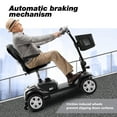 thumbnail image 3 of 4 Wheel Mobility Scooters for Senior, Outdoor Travel Electric Wheel Chair Scooter with Detachable Basket, Adults Mobility Scooters with Control Panel, Max Speed 4.97mph, 300lbs, Chrome, SS198, 3 of 10