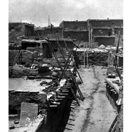 New Mexico Zuni Pueblo Nview Of Rooftops At A Zuni Pueblo Village In New Mexico Stereograph By Timothy OSullivan 1873 Poster Print by Granger Collection