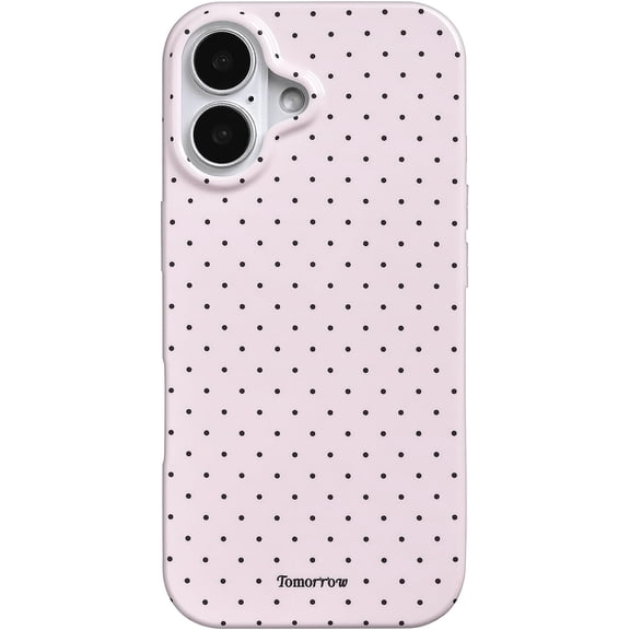 MYKOMI Compatible for iPhone 16 Case with Cute Fashion Polka Dot Aesthetics Design Simple Cases for Soft TPU Slim Protection Cover