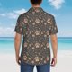 thumbnail image 4 of Balery Animal Paw Camisas hawaianas de manga corta para hombre, camisas playeras de corte holgado, camisas de vacaciones con botones,Small, 4 of 7