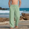 thumbnail image 1 of HAOTAGS Boys Girls Cargo Pants,Drawstring with Multiple Pockets Casual Summer Summer Pants Green 5 T, 1 of 8